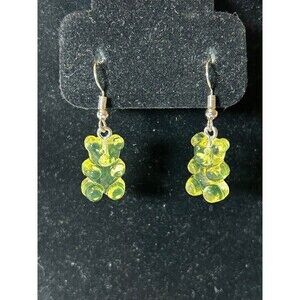 Yellow Acrylic Gummy Bear Earrings